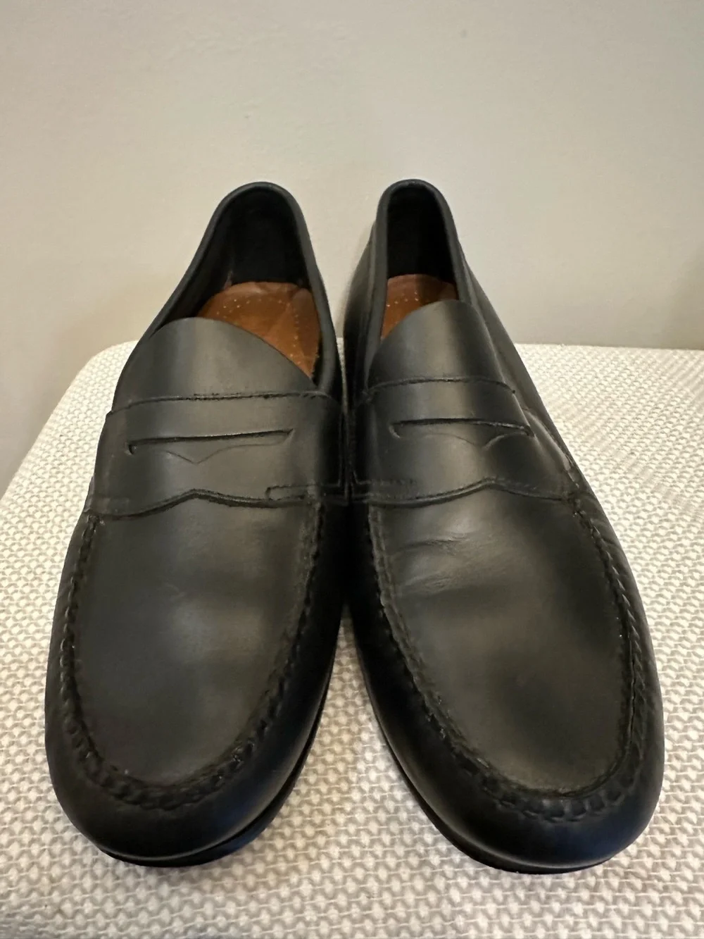 G.H. Bass Larson Weejuns Penny Loafer Matte Black Men’s 9 D #1894 Preppy EUC!